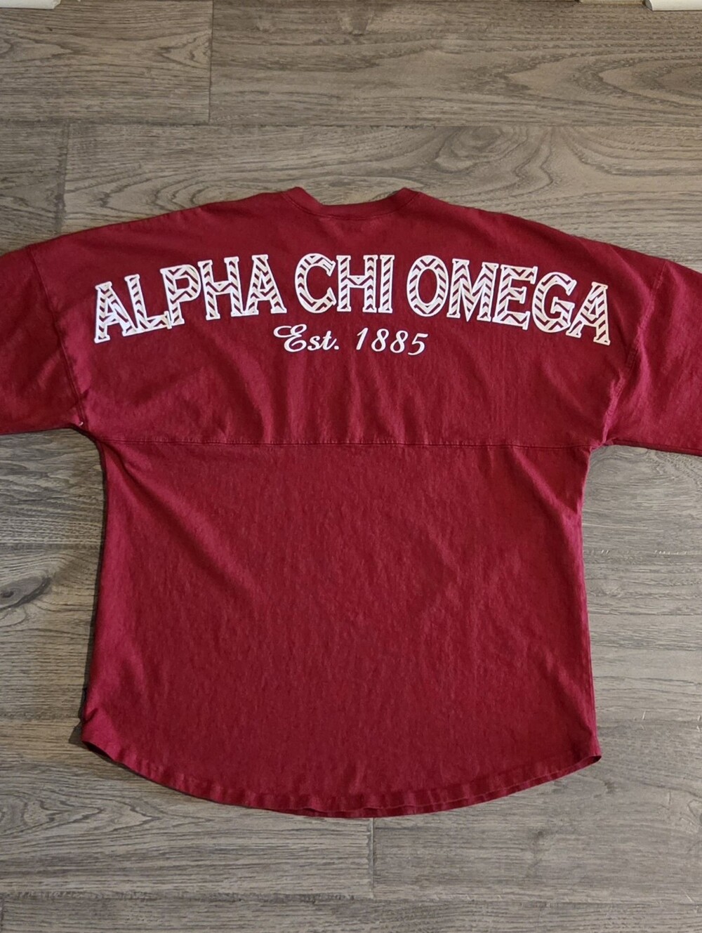 University of Alabama Alpha Chi Omega Spirit Jersey - Size Medium - Red & White